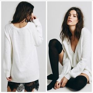 Free People Fuzzy Angora Blend Sweater